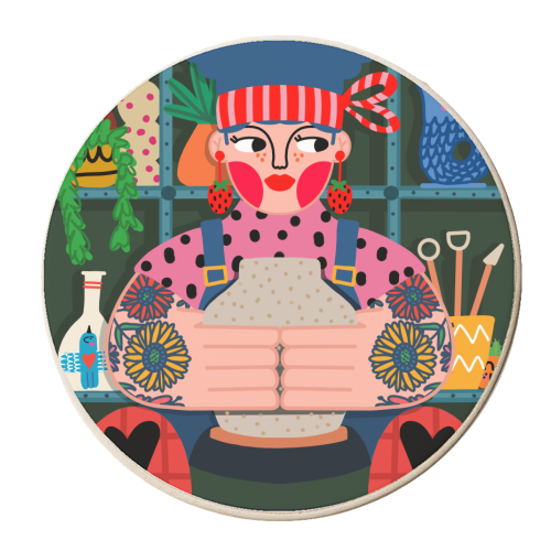 THE POTTER - personalised beer coaster by Nichola Cowdery