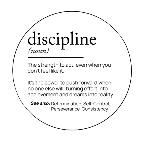 The Power of Discipline: The Key to Unstoppable Success - Circle Sticker by skattia ilie