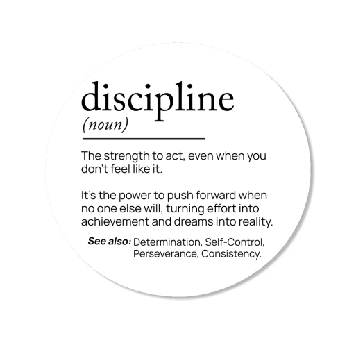 The Power of Discipline: The Key to Unstoppable Success - Magnet by skattia ilie