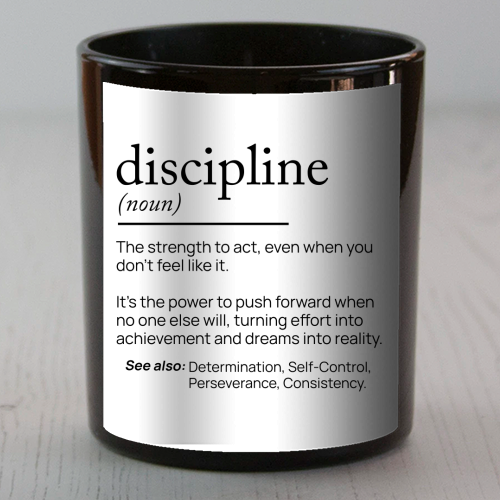 The Power of Discipline: The Key to Unstoppable Success - scented candle by skattia ilie