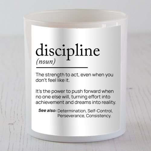 The Power of Discipline: The Key to Unstoppable Success - scented candle by skattia ilie