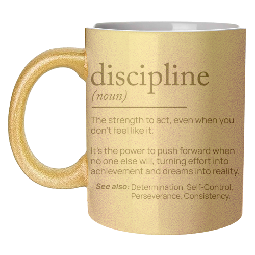 The Power of Discipline: The Key to Unstoppable Success - unique mug by skattia ilie