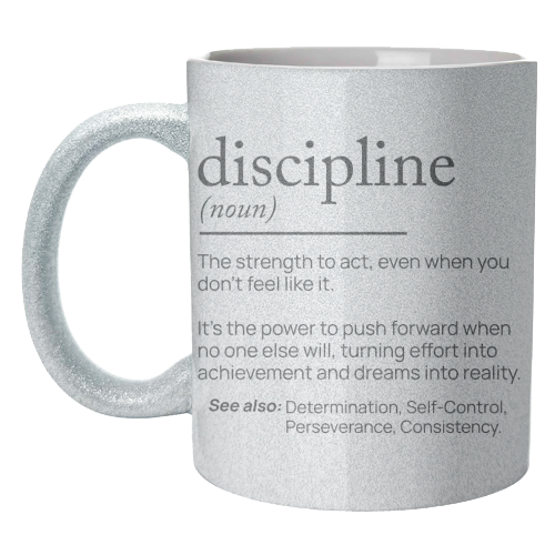 The Power of Discipline: The Key to Unstoppable Success - unique mug by skattia ilie