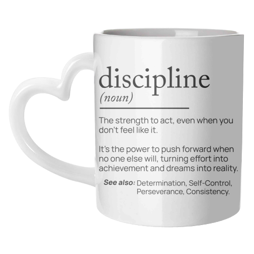 The Power of Discipline: The Key to Unstoppable Success - unique mug by skattia ilie