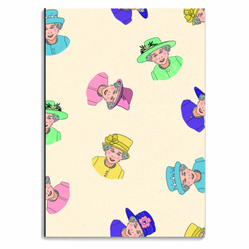 The Queen and Her Hats - personalised A4, A5, A6 notebook by Lisa Wardle