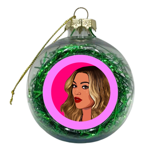 THE QUEEN B - xmas bauble by DOLLY WOLFE