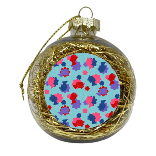 The Queen Flower - xmas bauble by Lisa Wardle