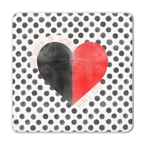The Queen of hearts - personalised beer coaster by Yaz Raja