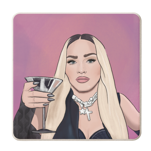 The Queen of Pop - personalised beer coaster by The Queer Store