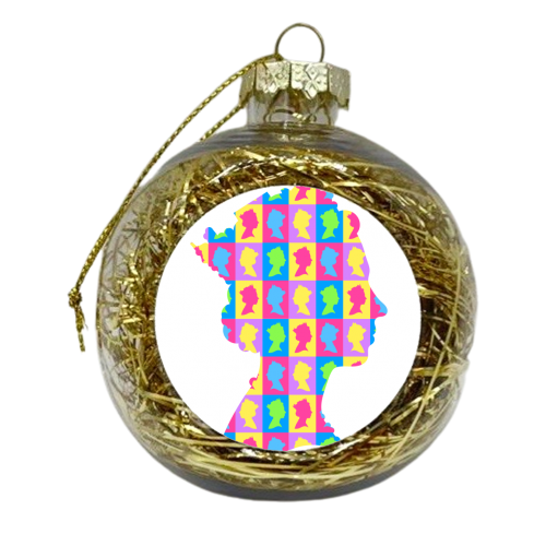 The Queen Silhouette Portrait - xmas bauble by Adam Regester