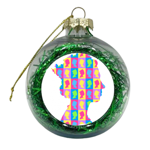 The Queen Silhouette Portrait - xmas bauble by Adam Regester