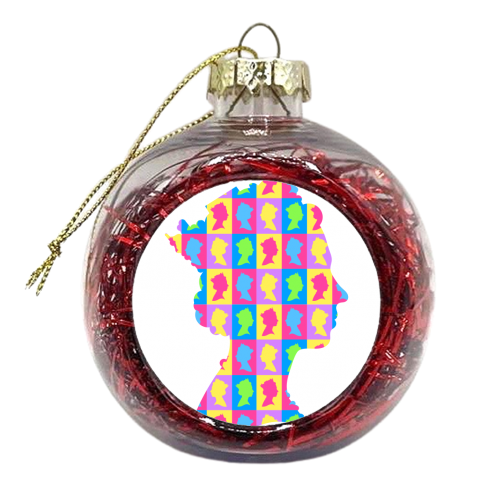 The Queen Silhouette Portrait - xmas bauble by Adam Regester
