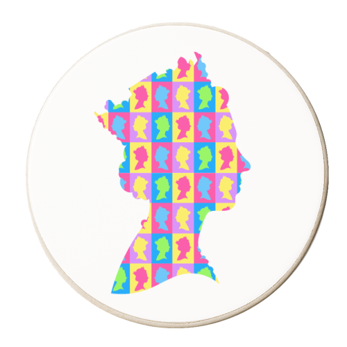 The Queen Silhouette Portrait - personalised beer coaster by Adam Regester