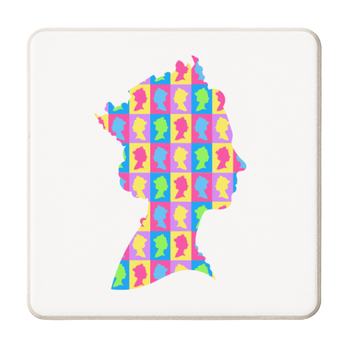 The Queen Silhouette Portrait - personalised beer coaster by Adam Regester