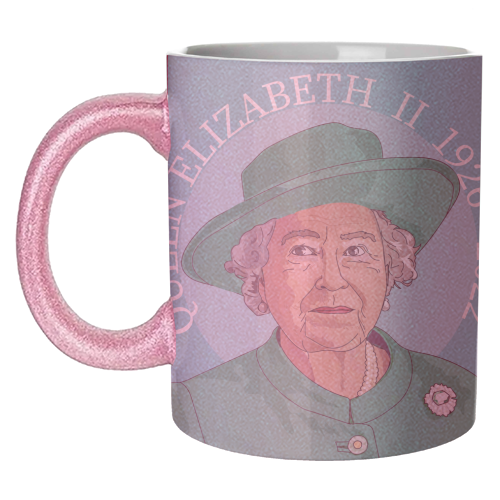 The Queen - unique mug by Catherine Critchley.