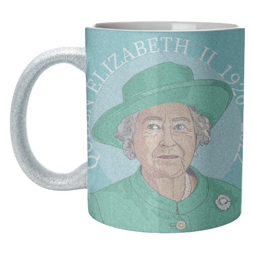 The Queen - unique mug by Catherine Critchley.