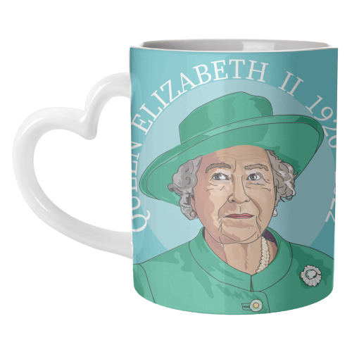 The Queen - unique mug by Catherine Critchley.