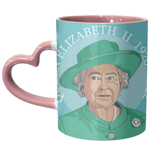 The Queen - unique mug by Catherine Critchley.