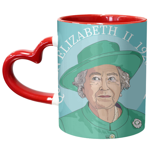 The Queen - unique mug by Catherine Critchley.