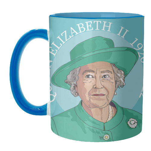 The Queen - unique mug by Catherine Critchley.