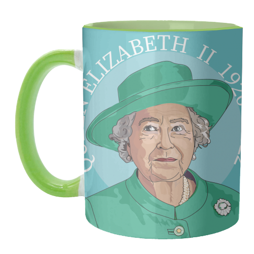 The Queen - unique mug by Catherine Critchley.