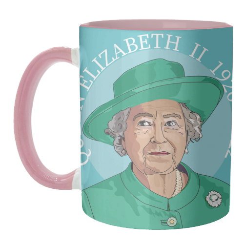 The Queen - unique mug by Catherine Critchley.