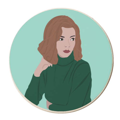 The Queen's Gambit - personalised beer coaster by Rock and Rose Creative