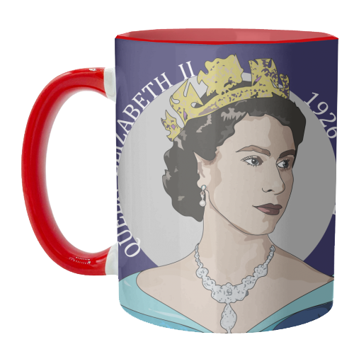 The Queen's Memorabilia Collection - unique mug by Catherine Critchley.