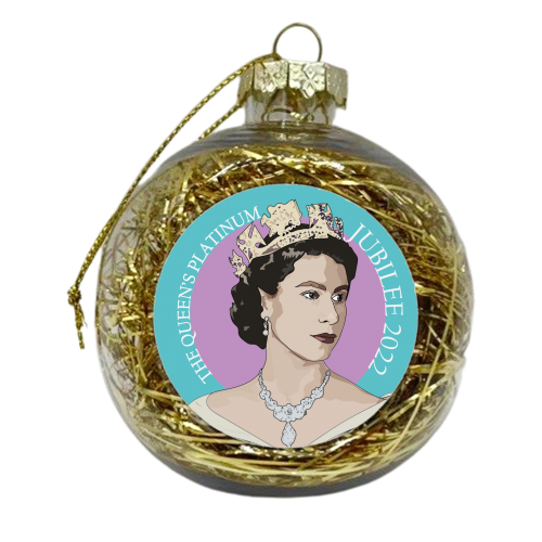 The Queen's Platinum Jubilee Collection - xmas bauble by Catherine Critchley.
