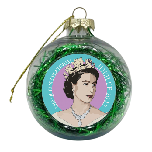 The Queen's Platinum Jubilee Collection - xmas bauble by Catherine Critchley.