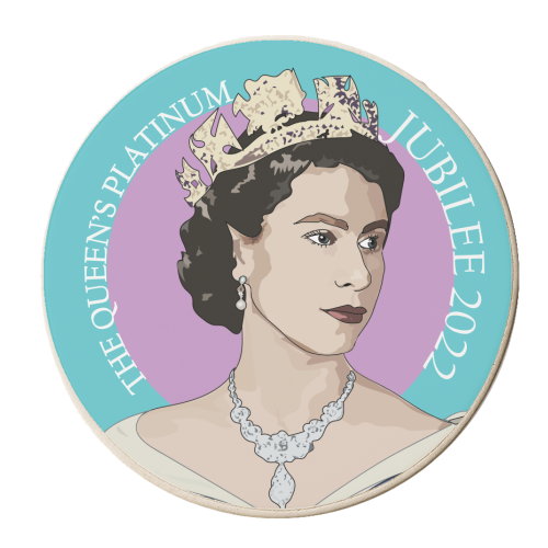 The Queen's Platinum Jubilee Collection - personalised beer coaster by Catherine Critchley.