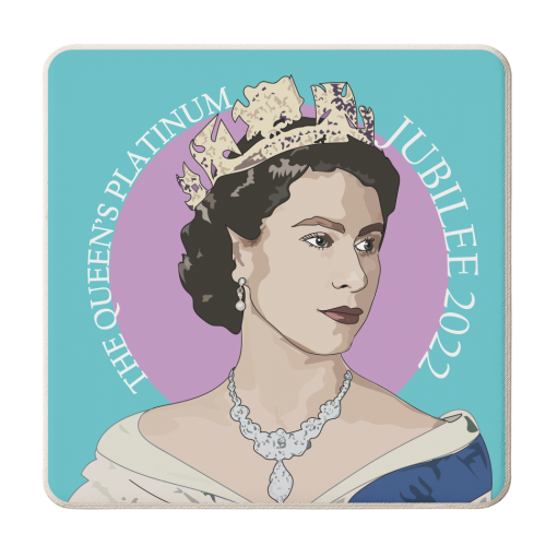 The Queen's Platinum Jubilee Collection - personalised beer coaster by Catherine Critchley.