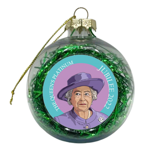 The Queen's Platinum Jubilee - xmas bauble by Catherine Critchley.