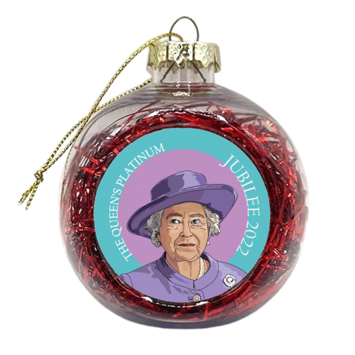 The Queen's Platinum Jubilee - xmas bauble by Catherine Critchley.
