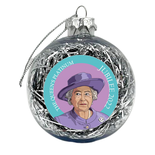 The Queen's Platinum Jubilee - xmas bauble by Catherine Critchley.