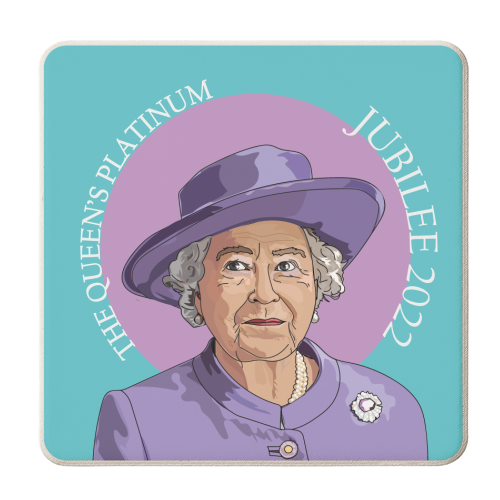 The Queen's Platinum Jubilee - personalised beer coaster by Catherine Critchley.
