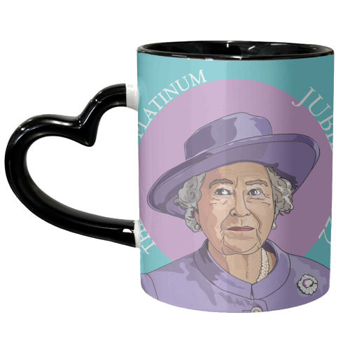 The Queen's Platinum Jubilee - unique mug by Catherine Critchley.