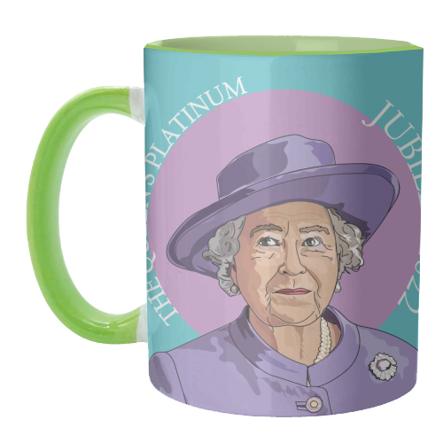The Queen's Platinum Jubilee - unique mug by Catherine Critchley.
