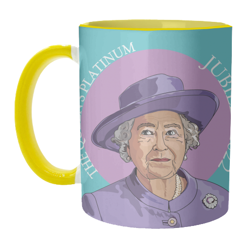 The Queen's Platinum Jubilee - unique mug by Catherine Critchley.