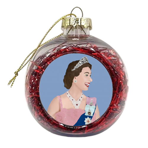 The Queen's Smile - xmas bauble by Rock and Rose Creative
