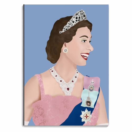 The Queen's Smile - personalised A4, A5, A6 notebook by Rock and Rose Creative