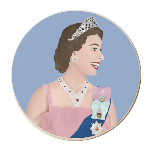 The Queen's Smile - personalised beer coaster by Rock and Rose Creative