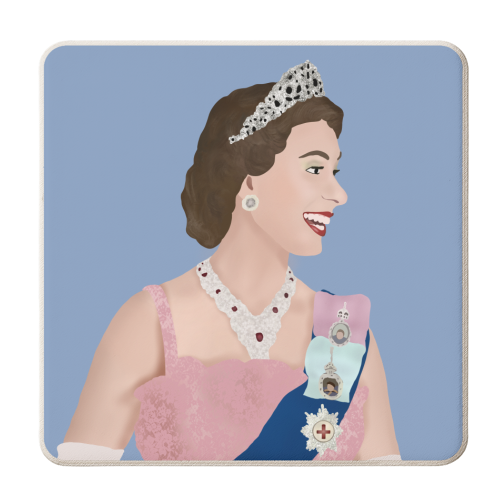 The Queen's Smile - personalised beer coaster by Rock and Rose Creative