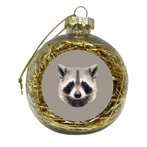 The Raccoon - xmas bauble by petegrev