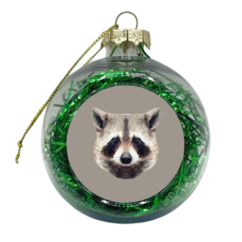 The Raccoon - xmas bauble by petegrev