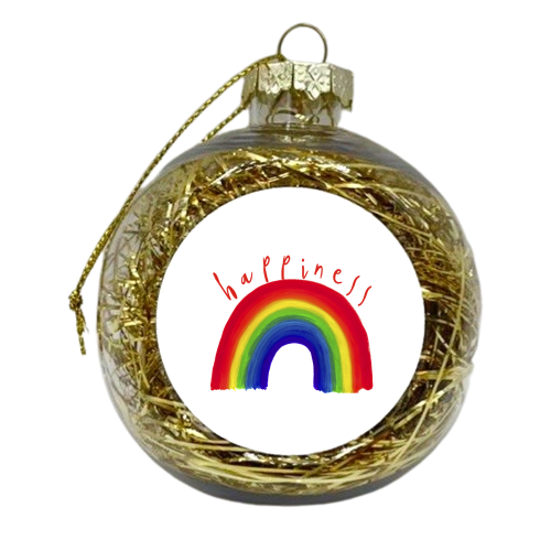 The Rainbow of Happiness - xmas bauble by Giddy Kipper