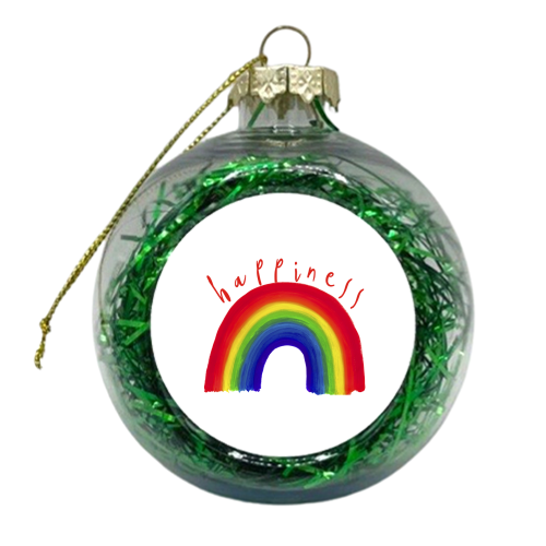 The Rainbow of Happiness - xmas bauble by Giddy Kipper