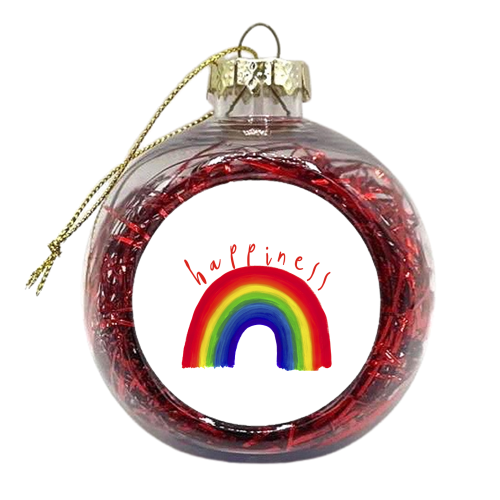 The Rainbow of Happiness - xmas bauble by Giddy Kipper