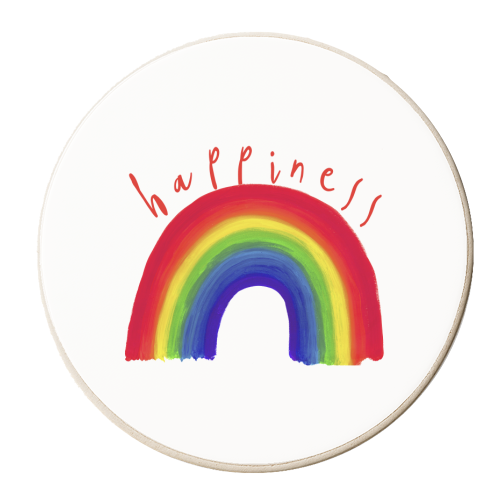 The Rainbow of Happiness - personalised beer coaster by Giddy Kipper