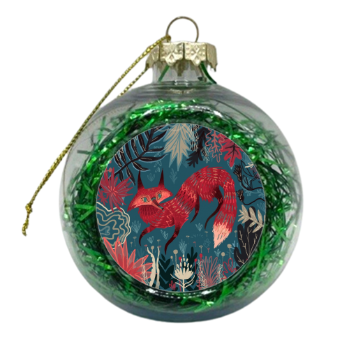 The Red Fox - xmas bauble by Karl James Mountford